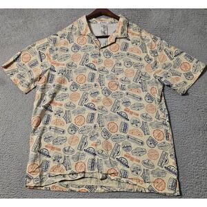 Disney Parks Vacation Club Hotel Resorts Icons Mens Rayon Shirt Size XL